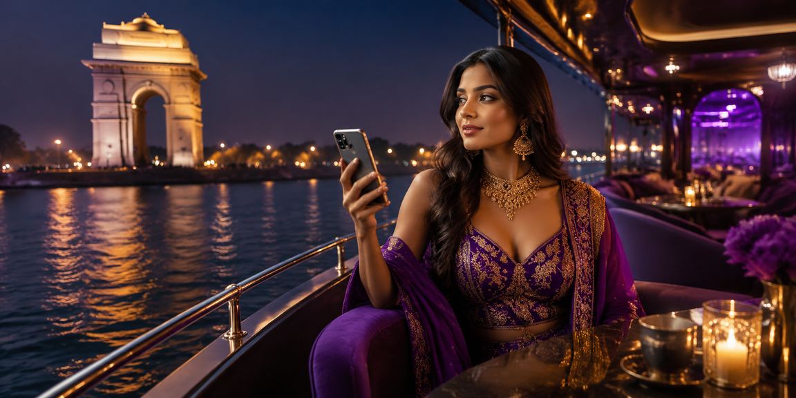 Indian player enjoying Andar Bahar with VIP bonus background